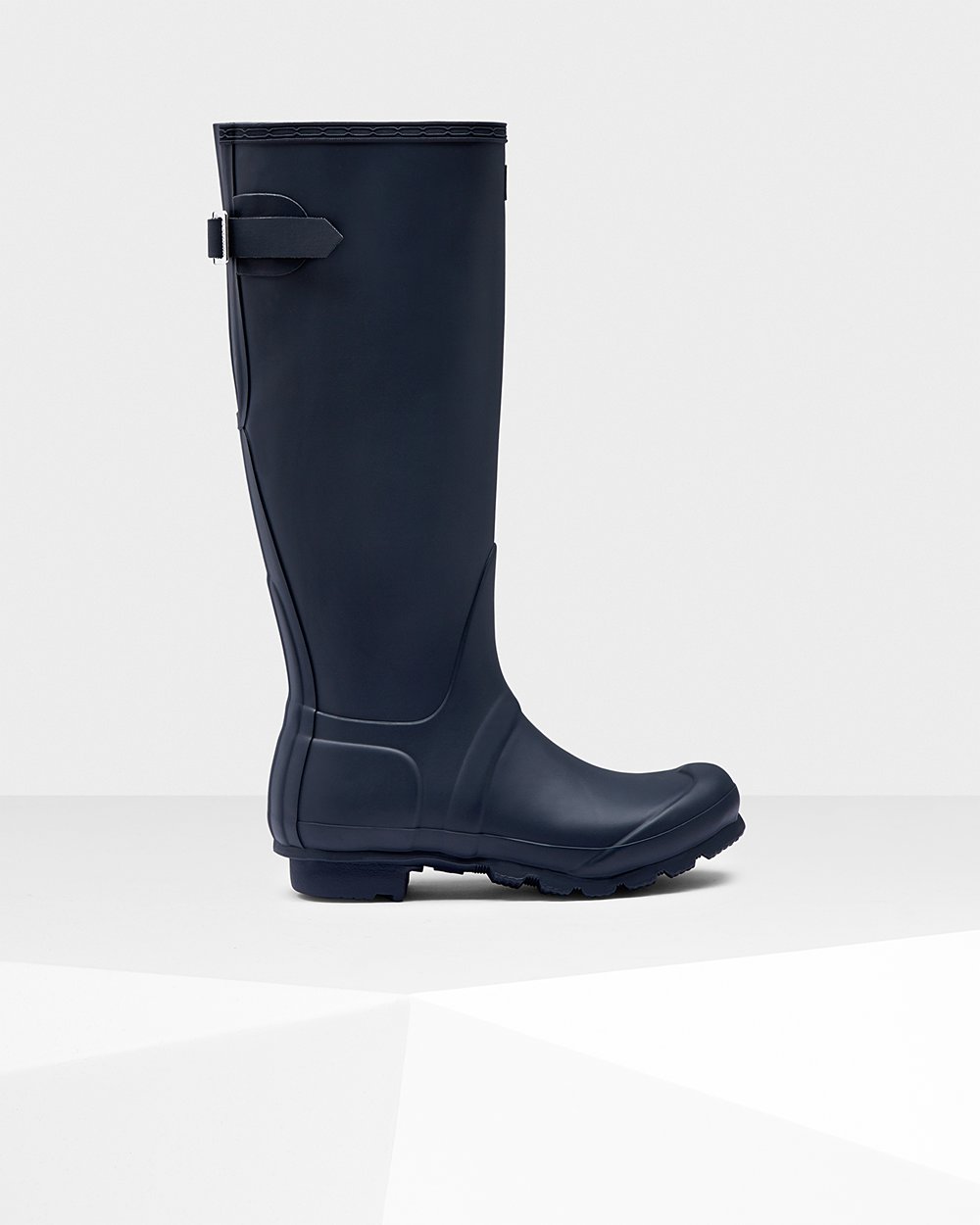 Womens Hunter Tall Rain Boots Navy - Original Back Adjustable - 4129576-OJ